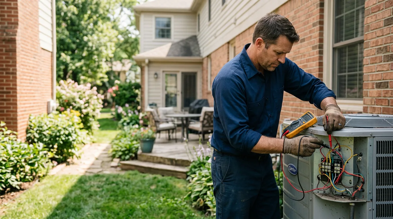 HVAC technician working near Grimsley, TN